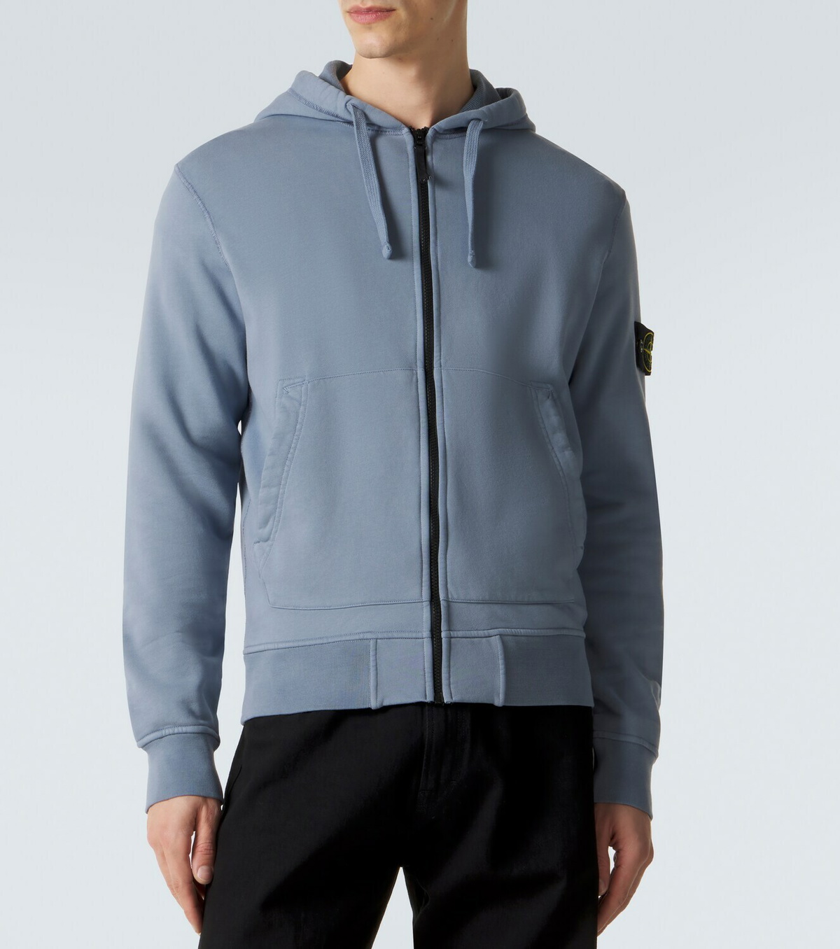 Stone Island Cotton jersey zip-up hoodie