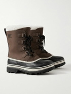 Sorel - CARIBOU™ Faux Shearling-Trimmed Nubuck and Rubber Snow Boots - Brown