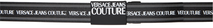 Photo: Versace Jeans Couture Black & White Logo Print Belt