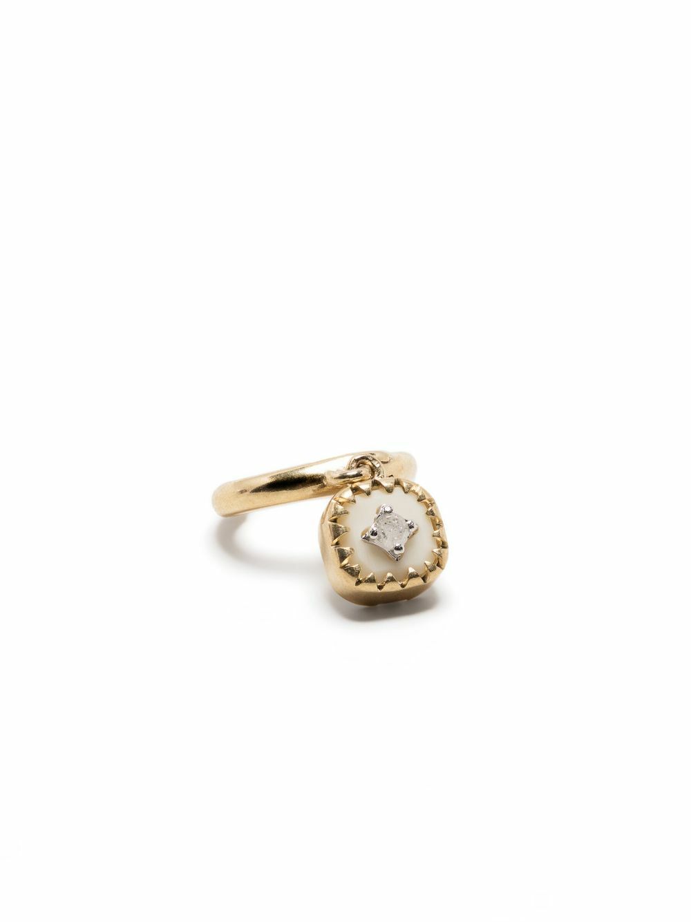 Pascale Monvoisin 9K Yellow Gold Pierrot Diamond Hoop Earring