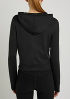 Vuori Halo Mini Hooded Stretch-jersey Sweatshirt Black