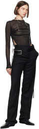 Ann Demeulemeester Black Vanja Asymmetric Trousers