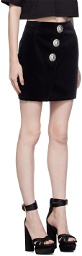 Balmain Black Asymmetric Miniskirt