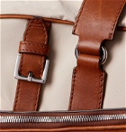 Brunello Cucinelli - Full-Grain Leather-Trimmed Canvas Holdall - Neutrals