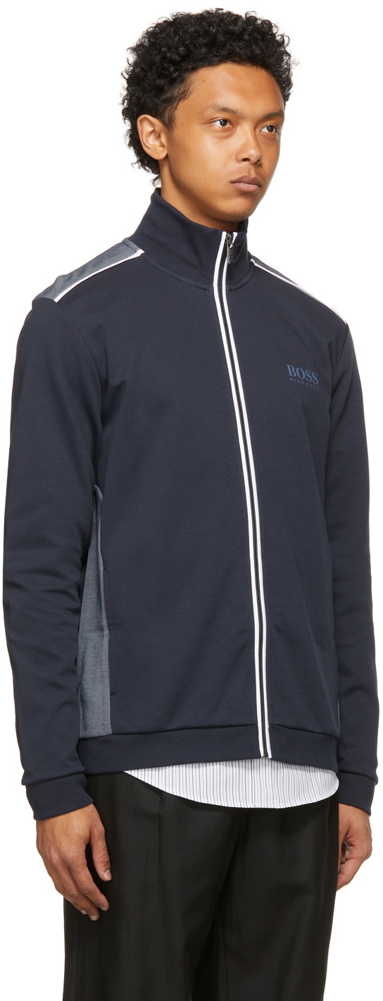 Boss Navy Track Sweater BOSS