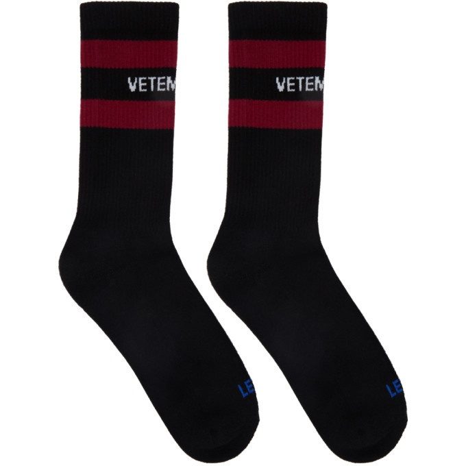 Photo: VETEMENTS Black Reebok Edition Classic Socks