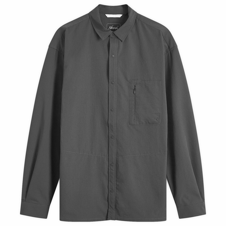 Photo: Nanga Men's Dot Air Comfy Overshirt in Black