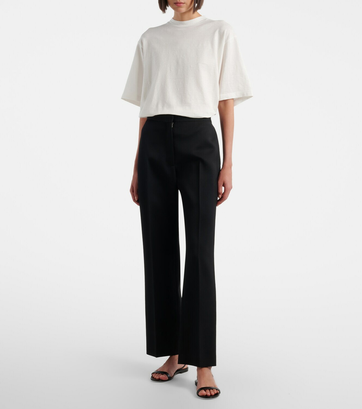 The Row Trino wool straight pants