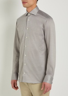 Eton Cotton Shirt Brown