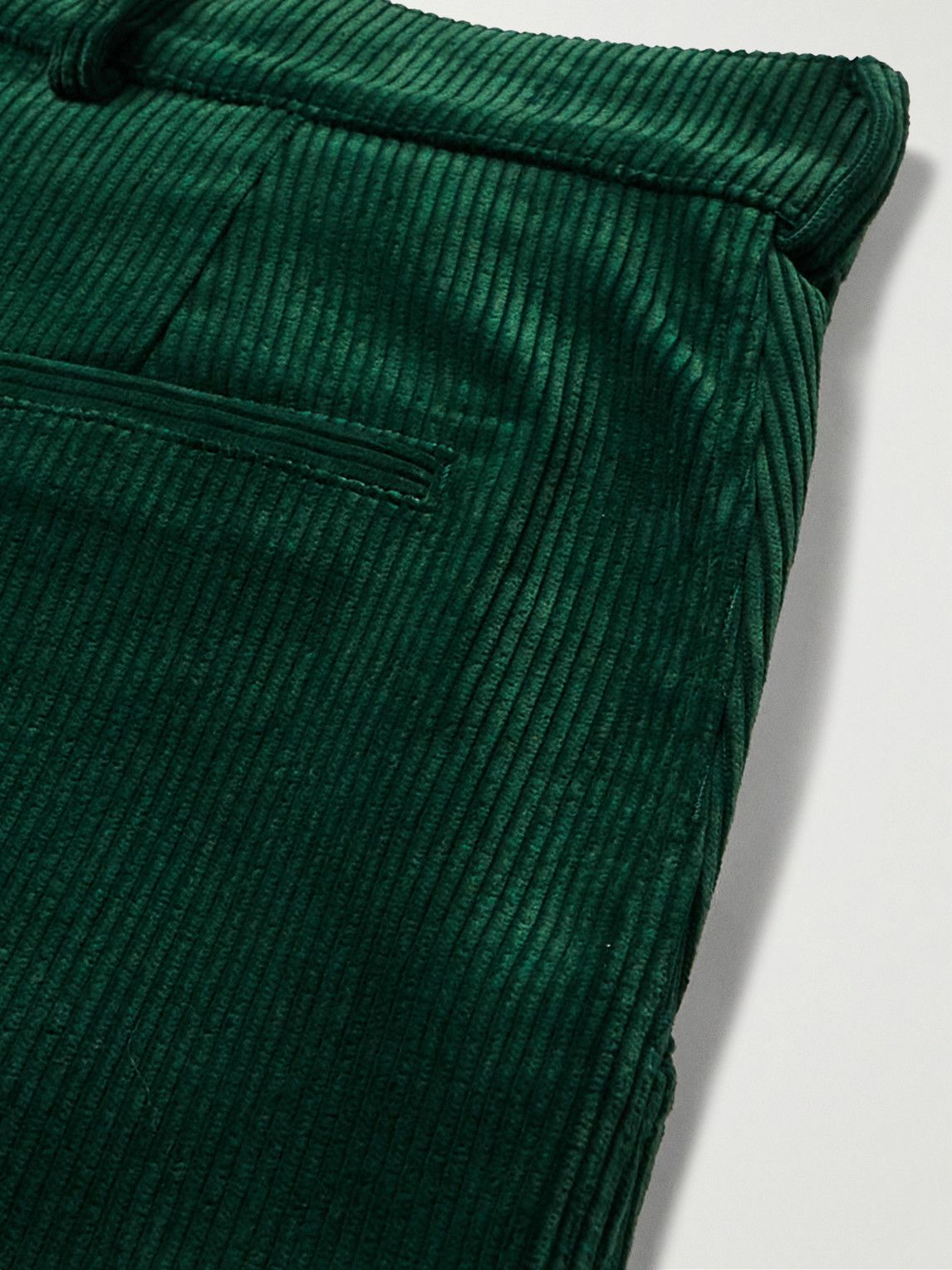 De Bonne Facture - Balloon Cotton-Corduroy Trousers - Green De