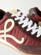 LOEWE - Ballet Runner 2.0 Suede-Trimmed Sneakers - Burgundy