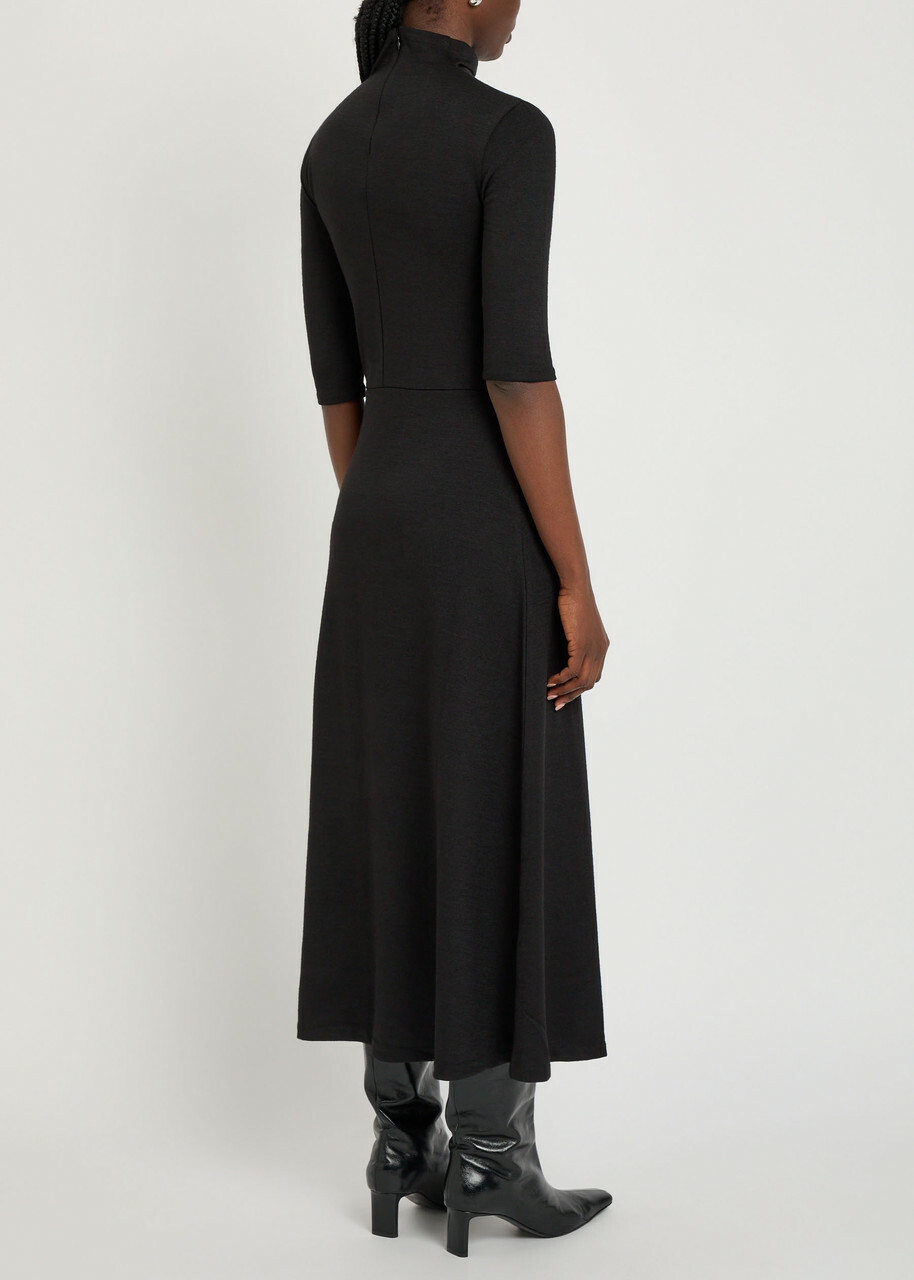 Vince Jersey Close-knit Dress Black