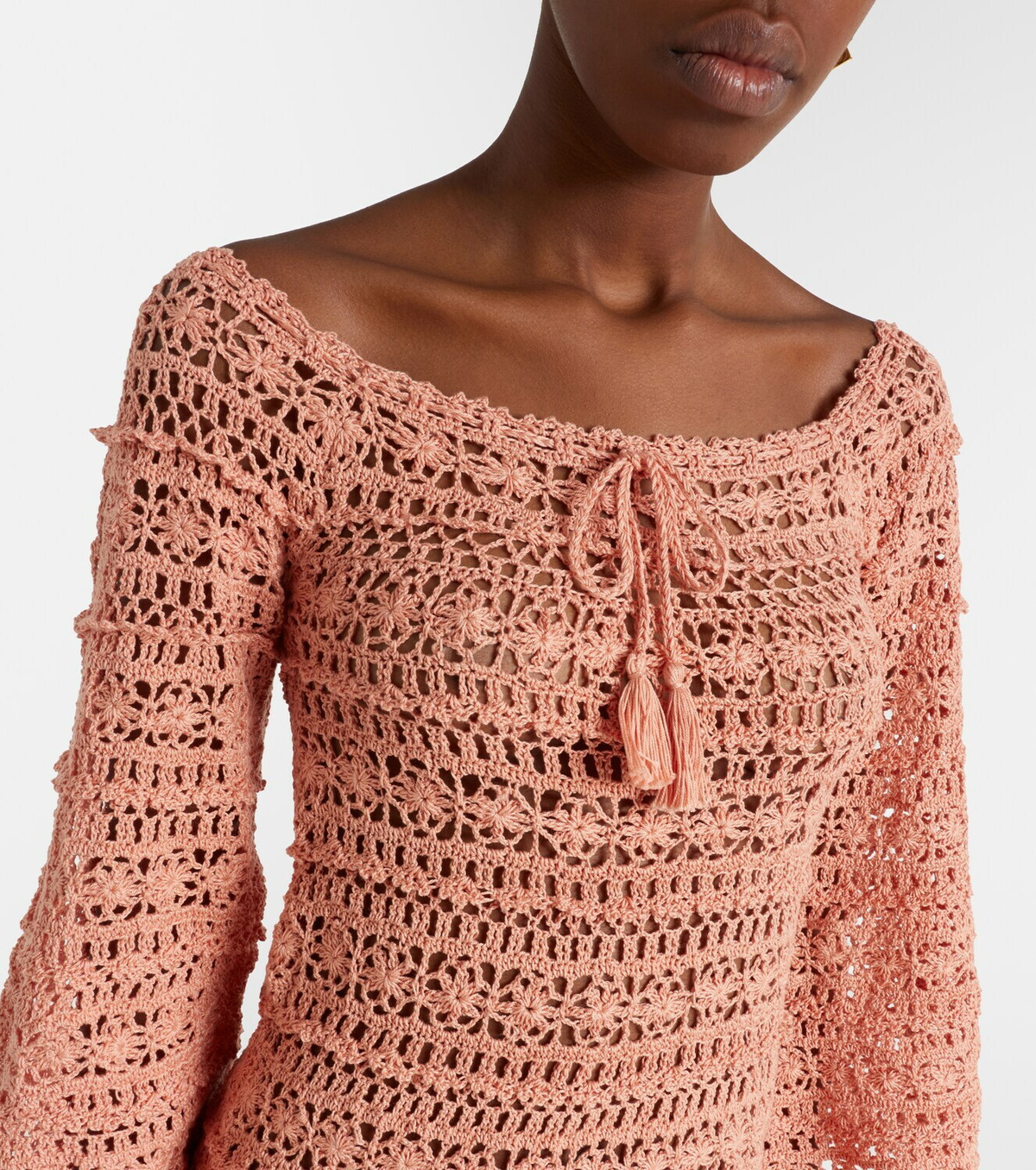 Anna Kosturova Bella crochet cotton minidress
