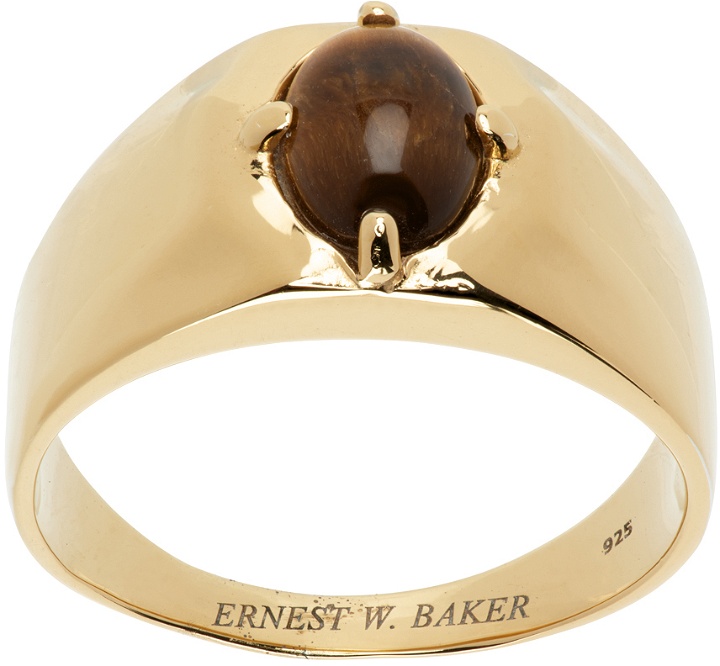 Photo: Ernest W. Baker Gold Tiger's Eye Ring