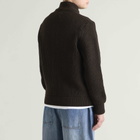Barbour Men's Heritage + Mordale Knitted Button Through in Dark Brown