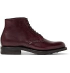 Viberg - Leather Derby Boots - Men - Burgundy