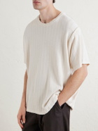 A Kind Of Guise - Thuy Pointelle-Knit Cotton and Linen-Blend T-Shirt - Neutrals
