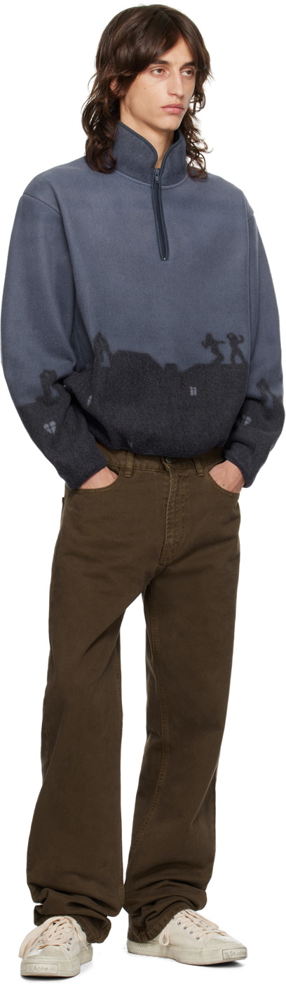 Carne Bollente Blue Rooftop Romance In Paris Sweatshirt Carne Bollente