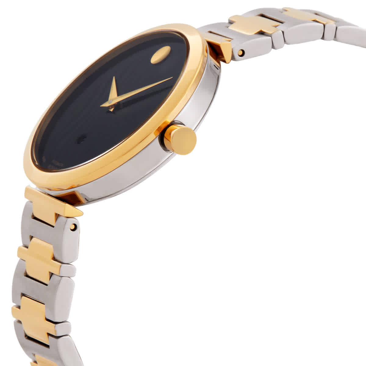 Movado Museum Classic Automatic Black Dial Two-Tone Ladies Watch 0607679