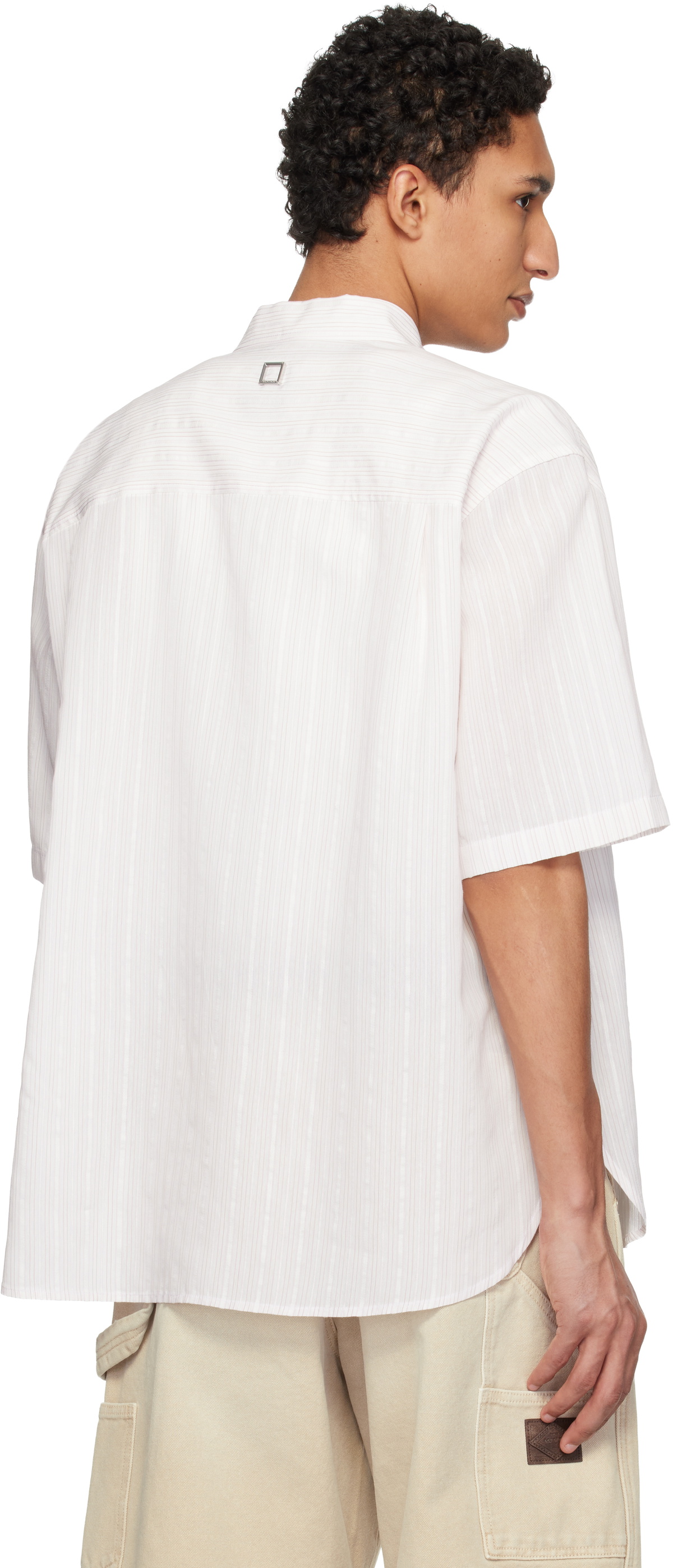 WOOYOUNGMI White & Pink Striped Shirt