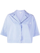 LOEWE - Striped Cropped Cotton Shirt