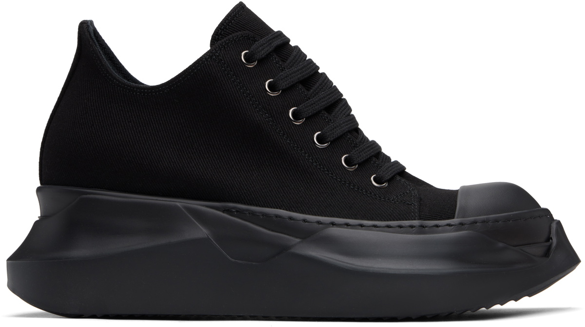 Rick Owens DRKSHDW Black Hollywood Abstract Low Sneaks Sneakers 