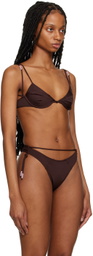 Jacquemus Brown 'Le Haut de Maillot Barco' Bikini Top