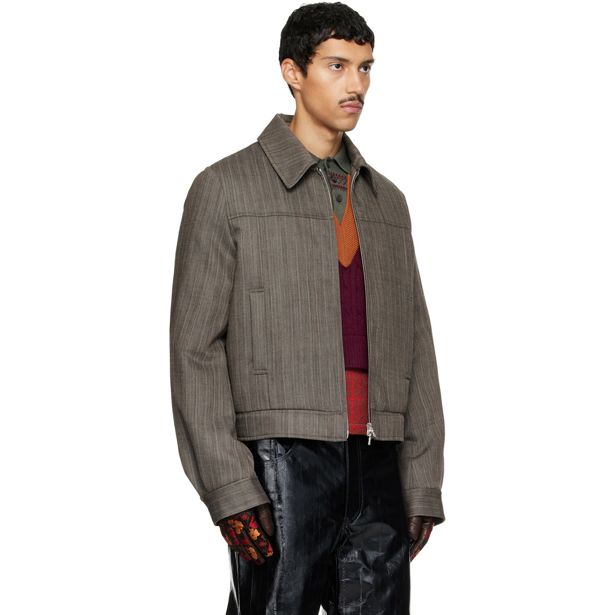 Dries Van Noten Brown Wool Jacket