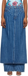 Jean Paul Gaultier Blue 'The Denim Pant Skirt' Jeans