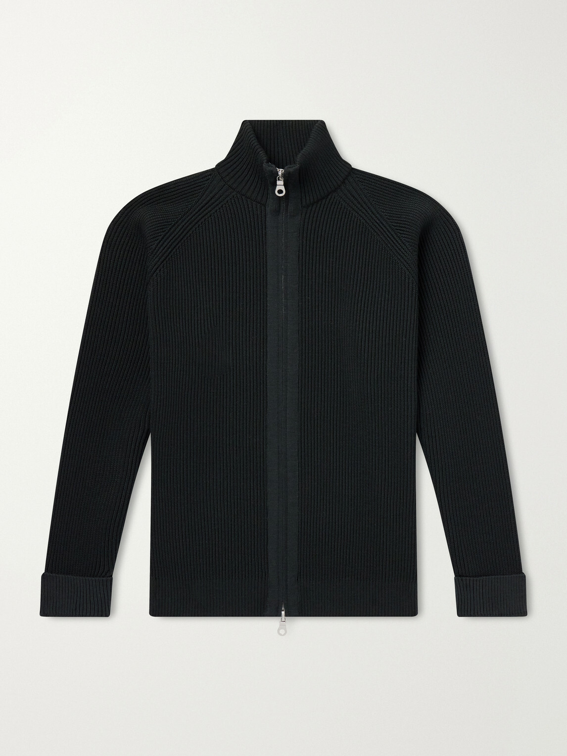 S.N.S. Herning - Render Ribbed Virgin Wool Zip-Up Sweater - Green