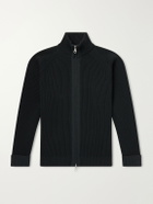 S.N.S. Herning - Render Ribbed Virgin Wool Zip-Up Sweater - Green