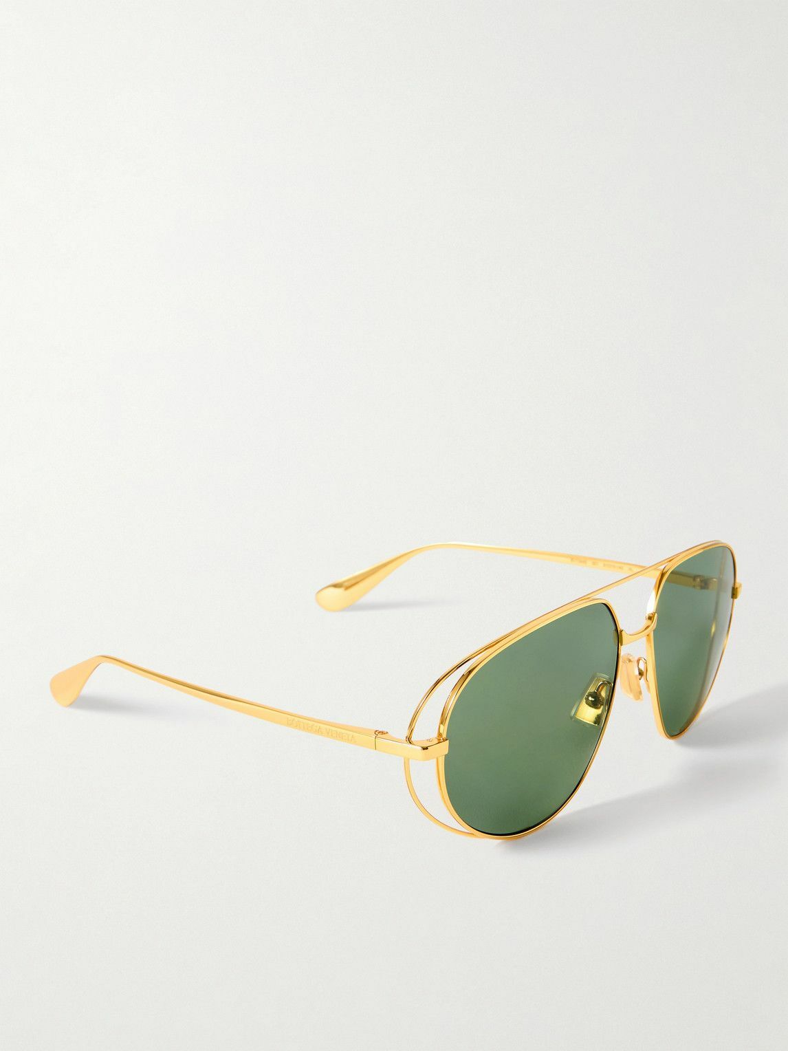 ASIAN FIT ☆BOTTEGA VENETA☆ Aviator サングラス GREEN/GOLD Classic Aviator Sunglasses | Gold/Green – Parlour X