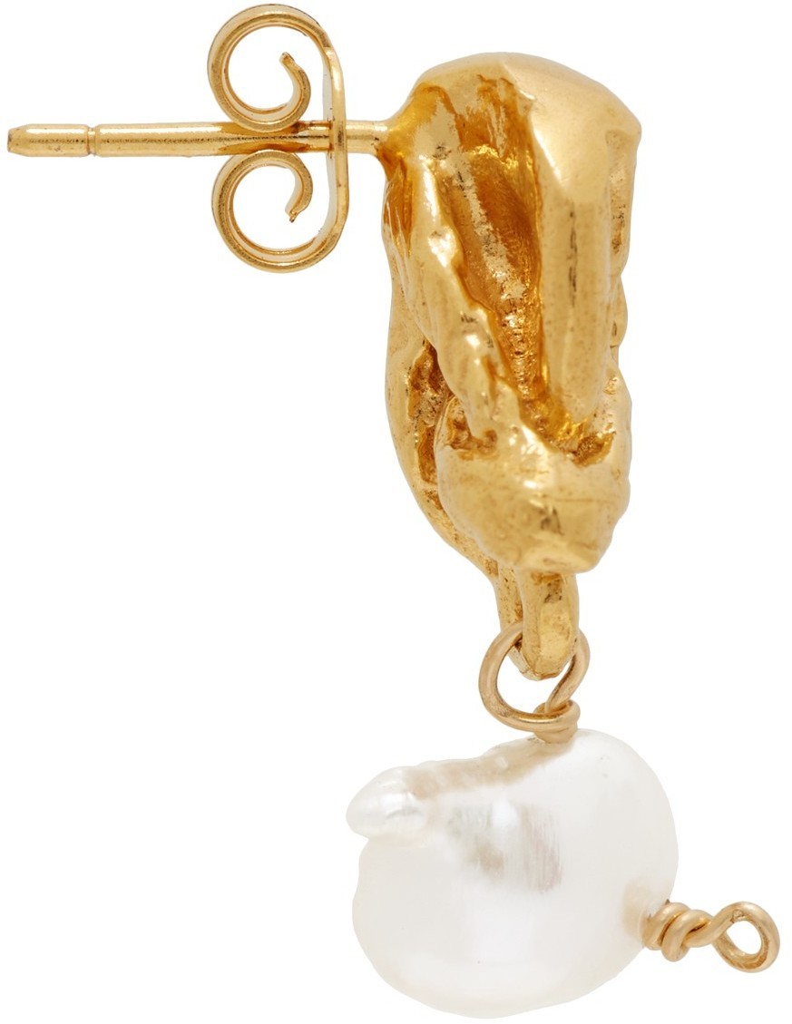 Alighieri Gold Streaming Pearl Earrings