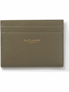 SAINT LAURENT - Pebble-Grain Leather Cardholder - Green