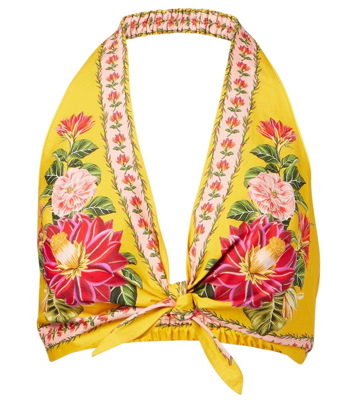 Farm Rio Spring Awakening cotton crop top Farm Rio