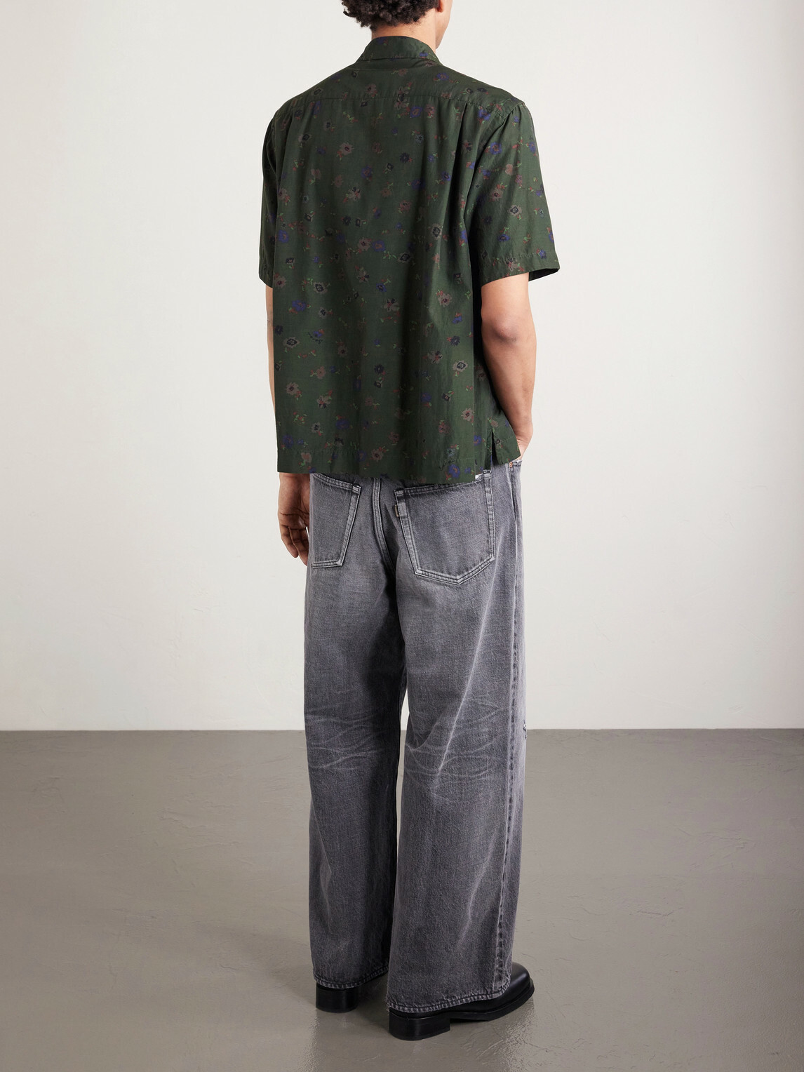Sacai - Layered Floral-Print Woven Shirt - Green