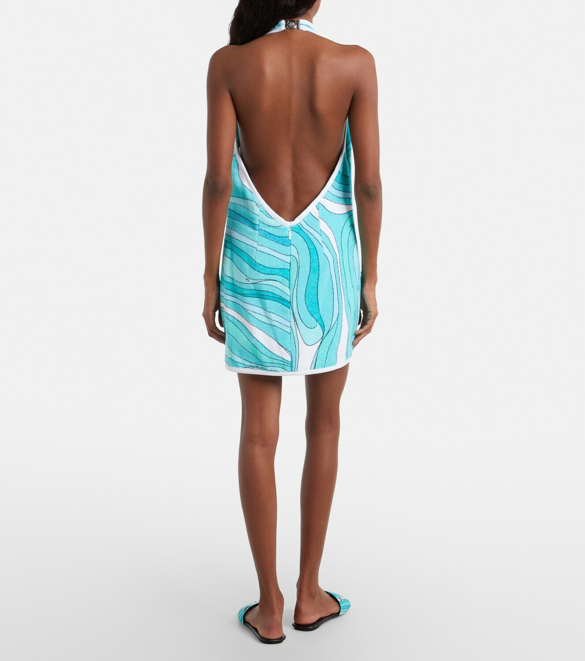 Pucci Iride halterneck cotton terry minidress