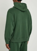 Malbon Fesque Embroidered Cotton Hooded Sweatshirt Green