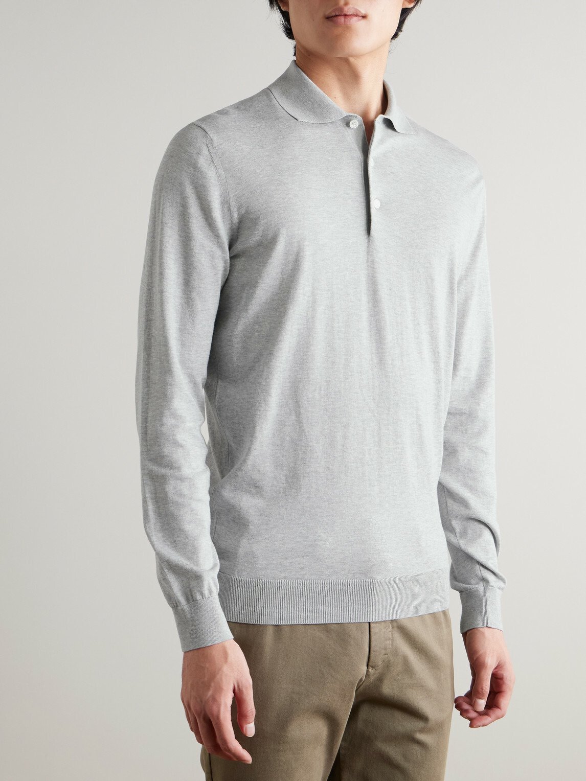 Peter Millar - Mariner Sea Island Cotton Polo Shirt - Gray