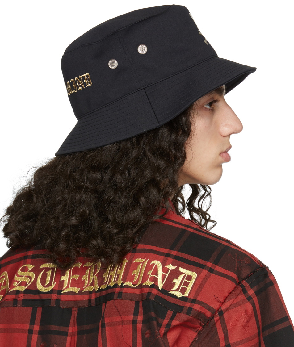 mastermind JAPAN Black Polyester Bucket Hat mastermind JAPAN