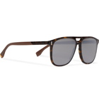 Fendi - Aviator-Style Acetate Mirrored Sunglasses - Tortoiseshell