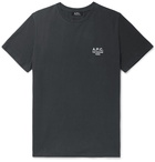 A.P.C. - Raymond Logo-Embroidered Cotton-Jersey T-Shirt - Gray