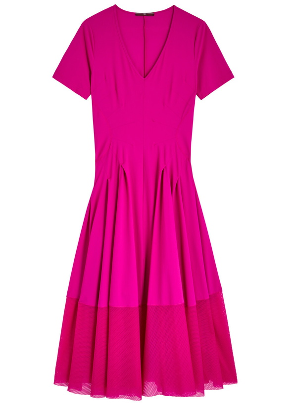 Photo: High Playtime Stretch-jersey Midi Dress Pink