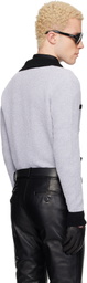 Ernest W. Baker Gray Four Pocket Boucle Cardigan