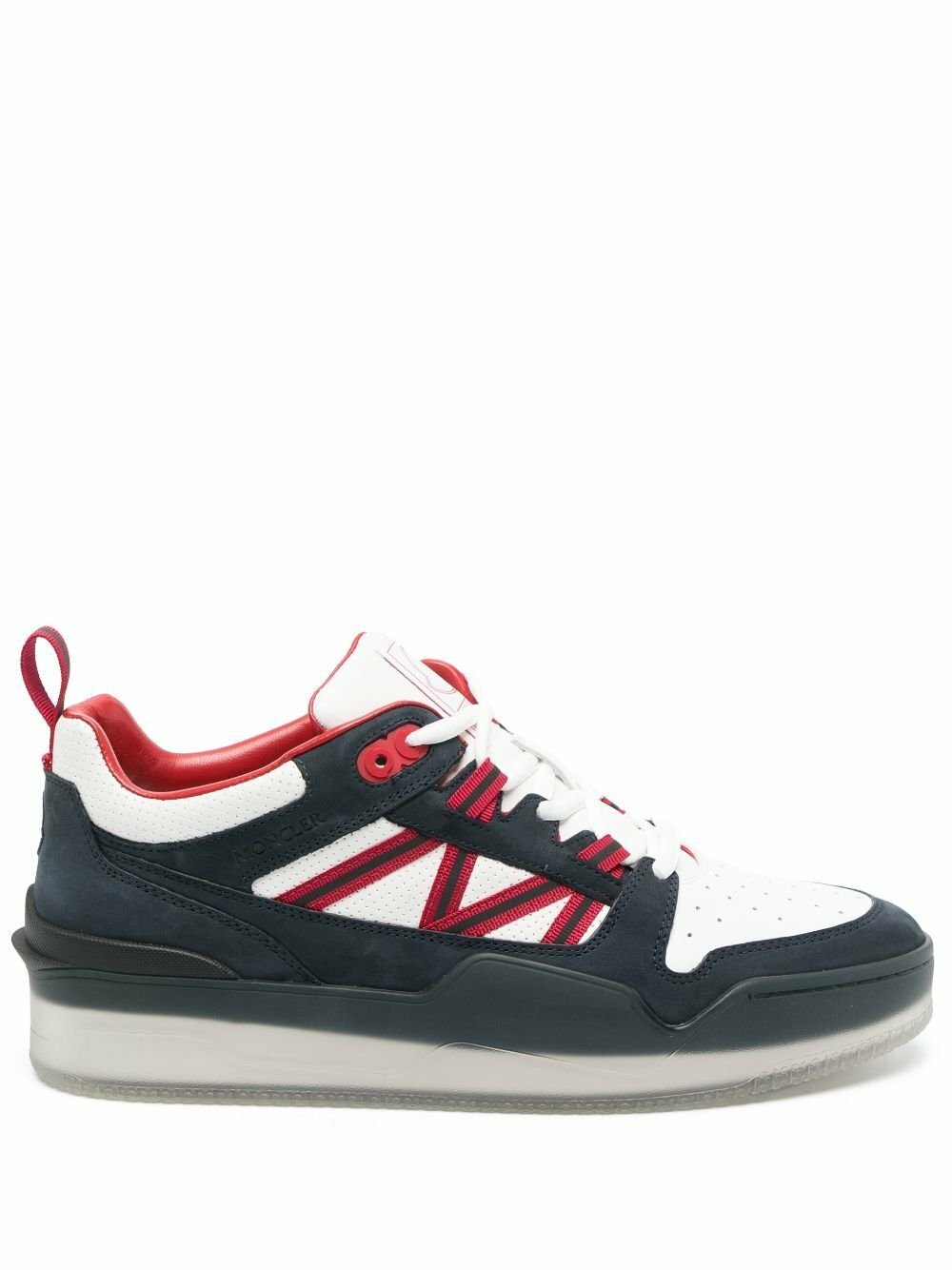Moncler Blue Leather High Top Sneakers main image 0