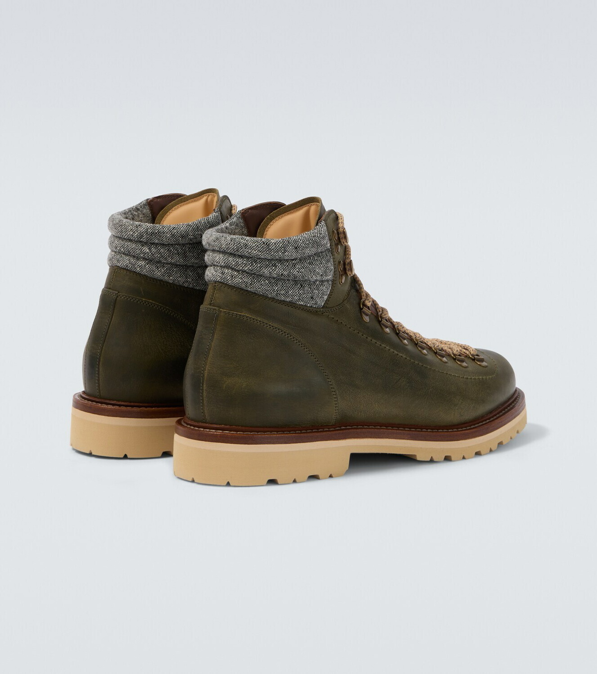 Brunello Cucinelli Leather lace-up boots