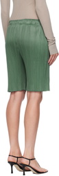 PLEATS PLEASE ISSEY MIYAKE Green June Monthly Colors Shorts