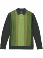 Beams Plus - Knitted Wool-Jacquard Polo Shirt - Green