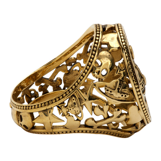 Vivienne Westwood Gold Aaron Seal Signet Ring Vivienne Westwood