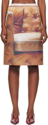 Julie Kegels Brown Sisley Slip Midi Skirt